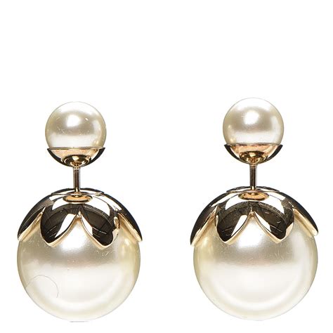 dior mid tribal pearl earrings